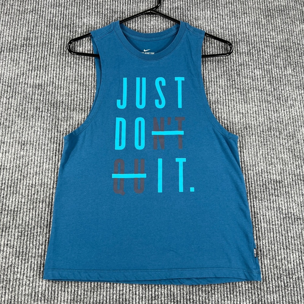 Nike Tank Top Shirt Womens XS Extra Small Blue Sleeveless Dri Fit Gym Workout